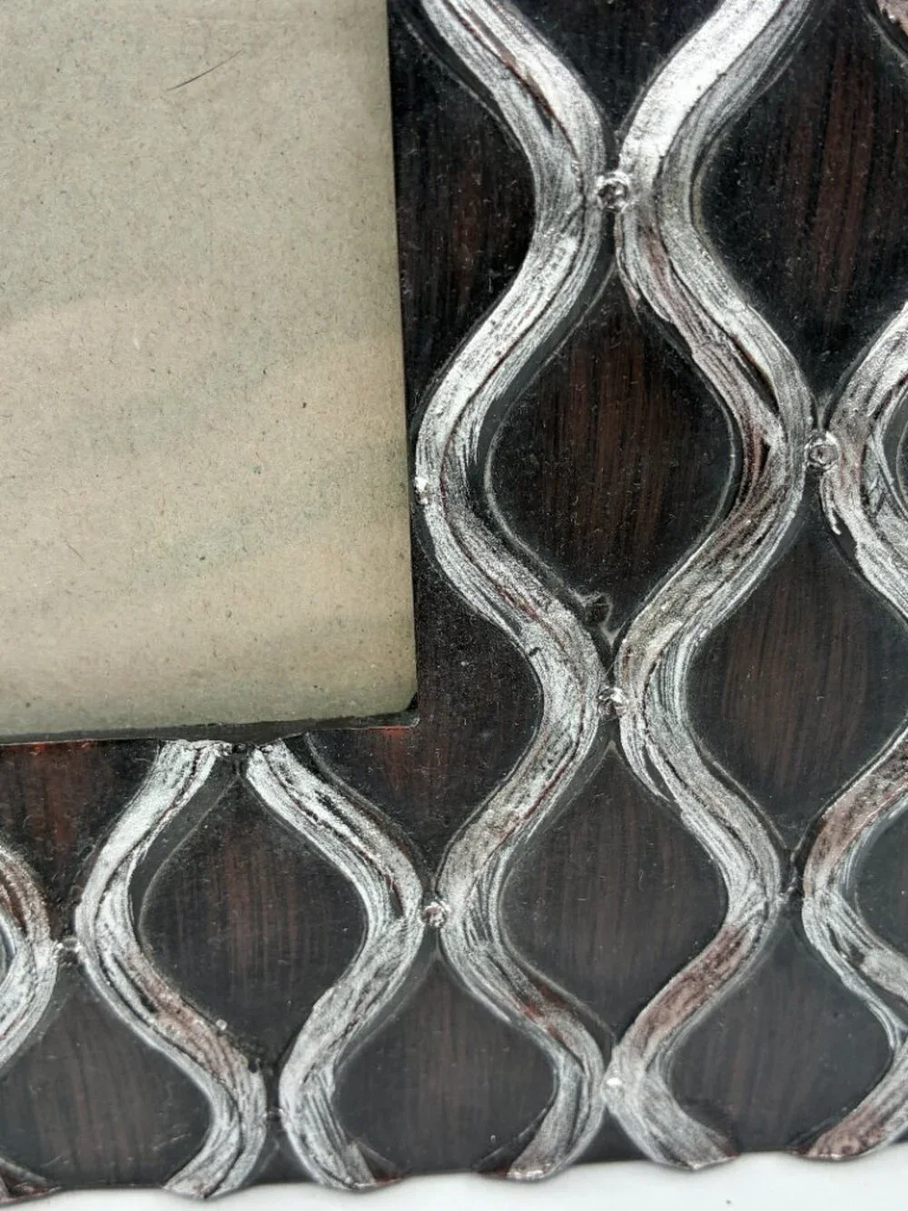 New View Faux Wood Metal Picture Frames Set of 2 8x10 (4x6) Fret Design